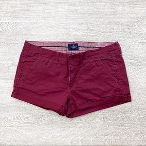 American Eagle Burgundy Shorts